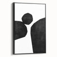 Mid Century Modern Art – Minimalist Abstract Geometric Design in Black & White