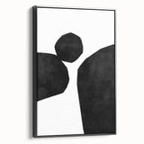 Mid Century Modern Art – Minimalist Abstract Geometric Design in Black & White