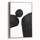 Mid Century Modern Art – Minimalist Abstract Geometric Design in Black & White
