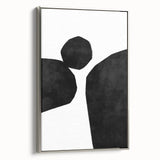 Mid Century Modern Art – Minimalist Abstract Geometric Design in Black & White