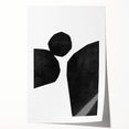 Mid Century Modern Art – Minimalist Abstract Geometric Design in Black & White