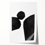 Mid Century Modern Art – Minimalist Abstract Geometric Design in Black & White