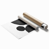 Mid Century Modern Art – Minimalist Abstract Geometric Design in Black & White