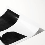 Mid Century Modern Art – Minimalist Abstract Geometric Design in Black & White