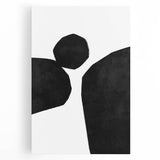 Mid Century Modern Art – Minimalist Abstract Geometric Design in Black & White