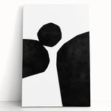 Mid Century Modern Art – Minimalist Abstract Geometric Design in Black & White