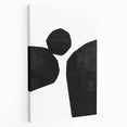 Mid Century Modern Art – Minimalist Abstract Geometric Design in Black & White