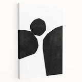 Mid Century Modern Art – Minimalist Abstract Geometric Design in Black & White