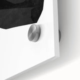 Mid Century Modern Art – Minimalist Black Geometric Shapes in White