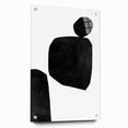 Mid Century Modern Art – Minimalist Black Geometric Shapes in White