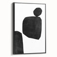 Mid Century Modern Art – Minimalist Black Geometric Shapes in White