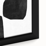 Mid Century Modern Art – Minimalist Black Geometric Shapes in White