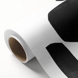 Mid Century Modern Art – Minimalist Black Geometric Shapes in White