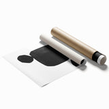 Mid Century Modern Art – Minimalist Black Geometric Shapes in White