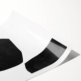 Mid Century Modern Art – Minimalist Black Geometric Shapes in White