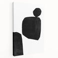 Mid Century Modern Art – Minimalist Black Geometric Shapes in White