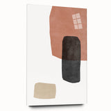 Mid Century Modern Art – Minimalist Geometric Abstract in Warm Earth Tones