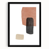 Mid Century Modern Art – Minimalist Geometric Abstract in Warm Earth Tones