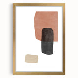 Mid Century Modern Art – Minimalist Geometric Abstract in Warm Earth Tones
