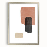Mid Century Modern Art – Minimalist Geometric Abstract in Warm Earth Tones
