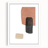 Mid Century Modern Art – Minimalist Geometric Abstract in Warm Earth Tones