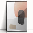 Mid Century Modern Art – Minimalist Geometric Abstract in Warm Earth Tones