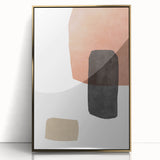 Mid Century Modern Art – Minimalist Geometric Abstract in Warm Earth Tones