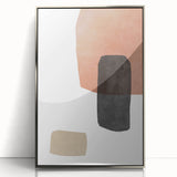 Mid Century Modern Art – Minimalist Geometric Abstract in Warm Earth Tones