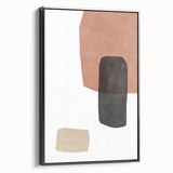 Mid Century Modern Art – Minimalist Geometric Abstract in Warm Earth Tones