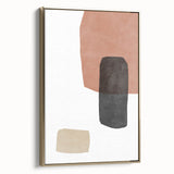 Mid Century Modern Art – Minimalist Geometric Abstract in Warm Earth Tones