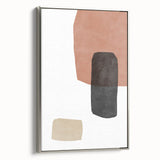 Mid Century Modern Art – Minimalist Geometric Abstract in Warm Earth Tones