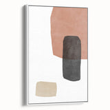 Mid Century Modern Art – Minimalist Geometric Abstract in Warm Earth Tones
