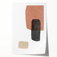 Mid Century Modern Art – Minimalist Geometric Abstract in Warm Earth Tones