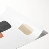 Mid Century Modern Art – Minimalist Geometric Abstract in Warm Earth Tones