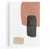 Mid Century Modern Art – Minimalist Geometric Abstract in Warm Earth Tones