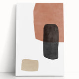 Mid Century Modern Art – Minimalist Geometric Abstract in Warm Earth Tones
