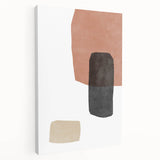 Mid Century Modern Art – Minimalist Geometric Abstract in Warm Earth Tones