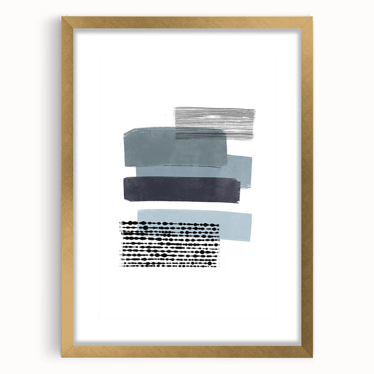 Mid Century Modern Art - Minimalist Retro Geometric Wall Decor - Abstract