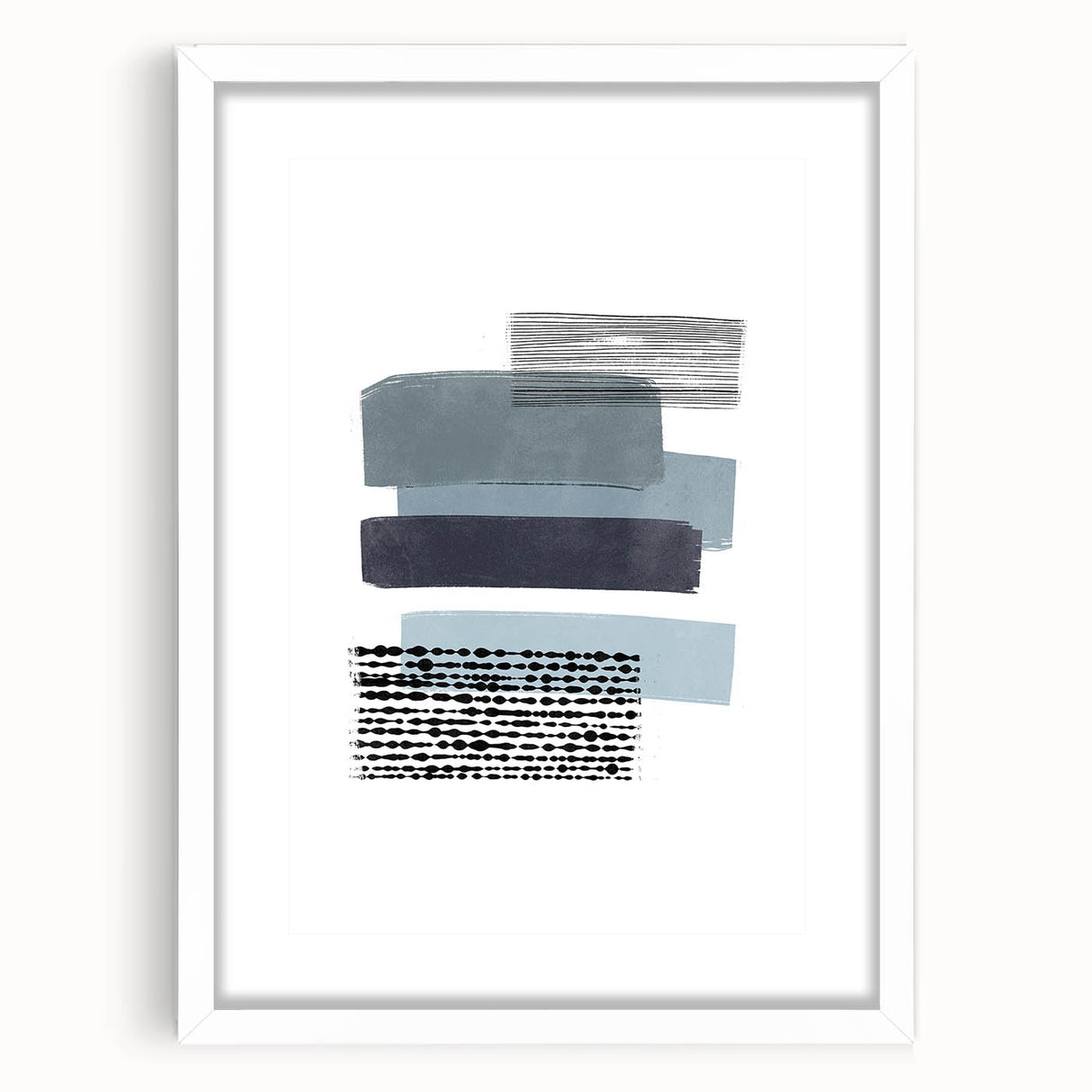 Mid Century Modern Art - Minimalist Retro Geometric Wall Decor - Abstract