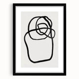 Mid Century Modern Art | Abstract Minimalist Line Art Wall Decor