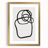 Mid Century Modern Art | Abstract Minimalist Line Art Wall Decor