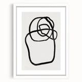 Mid Century Modern Art | Abstract Minimalist Line Art Wall Decor