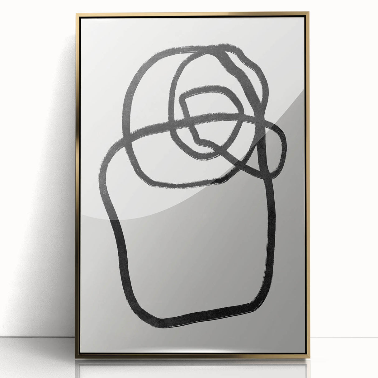 Mid Century Modern Art | Abstract Minimalist Line Art Wall Decor