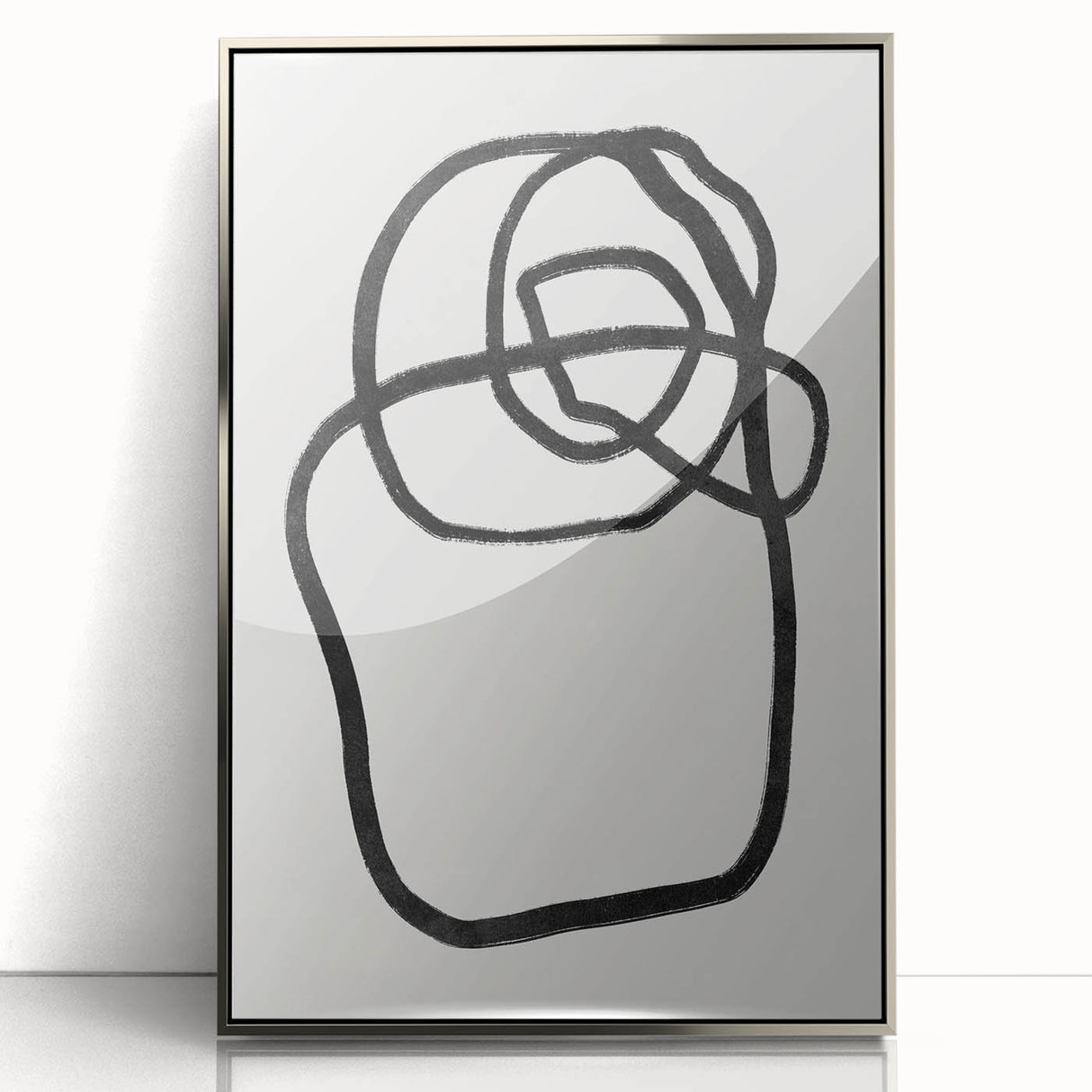Mid Century Modern Art | Abstract Minimalist Line Art Wall Decor