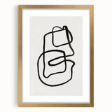 Mid Century Modern Art | Retro Abstract Minimalist Line Art Decor