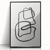 Mid Century Modern Art | Retro Abstract Minimalist Line Art Decor