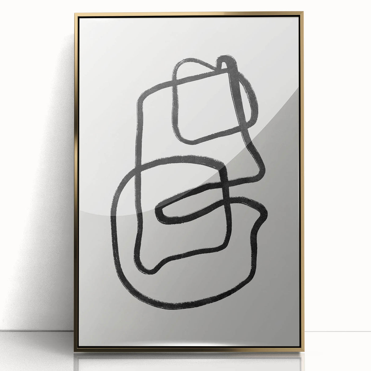 Mid Century Modern Art | Retro Abstract Minimalist Line Art Decor