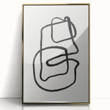 Mid Century Modern Art | Retro Abstract Minimalist Line Art Decor