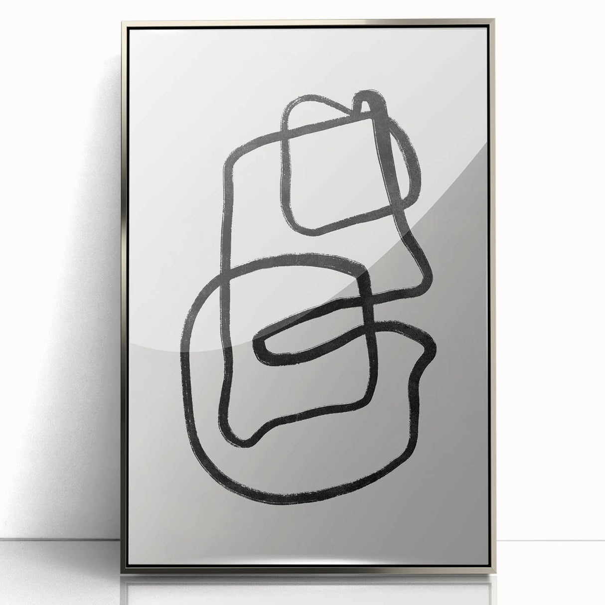 Mid Century Modern Art | Retro Abstract Minimalist Line Art Decor