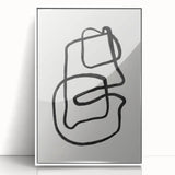 Mid Century Modern Art | Retro Abstract Minimalist Line Art Decor